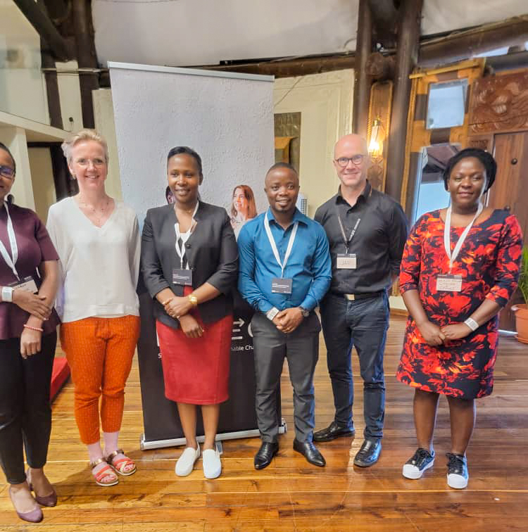 C4C Malawi Country Director and Deputy Country Director pose with Director General at Norwegian Agency for Exchange Cooperation (NOREC), Jan Olav Baarøy, and other delegates during the ongoing four-day NOREC Exchange Training in Kenya.